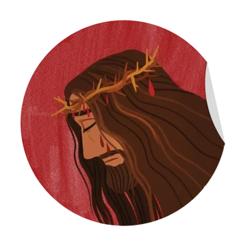 Adesivo: Jesus com a coroa de espinhos