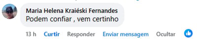 Comentário de cliente