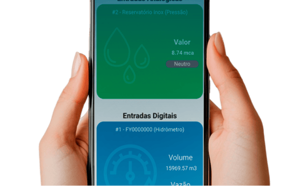 Sensor digital em tubulação de aço inox