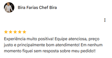 Avaliação de cliente no Google