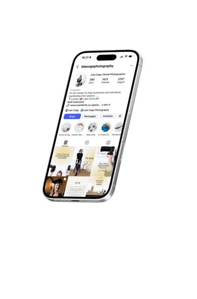 Esempio di gestione Instagram e creazione contenuti a Como di Tania Cogo