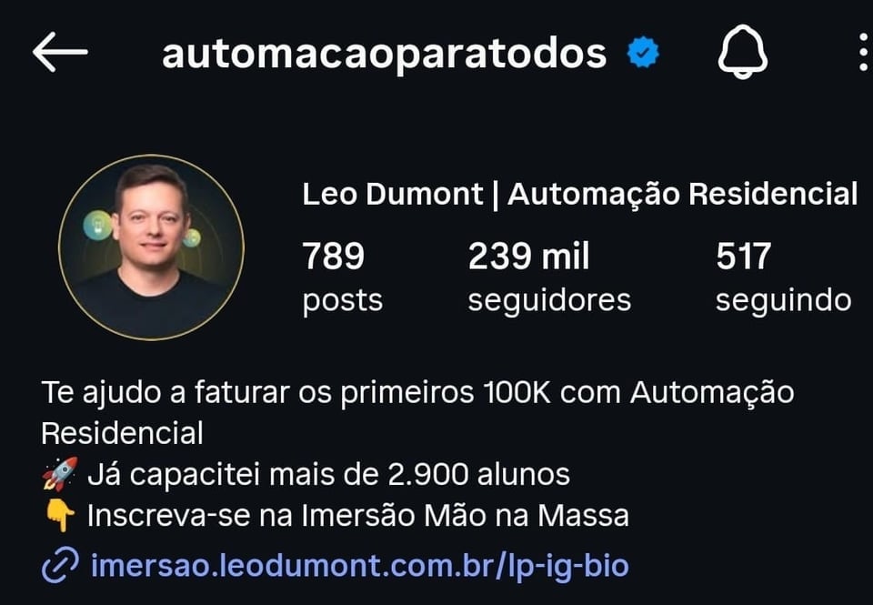 Perfil Instagram - automacaoparatodos