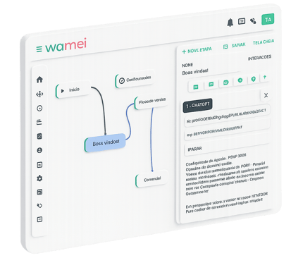 Configuração de atendimento com etiquetas