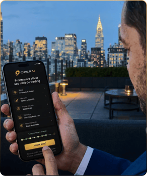Ativando o robô de trading pelo celular